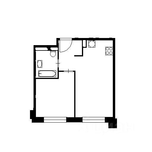 Планировка этой квартиры по данным Циан