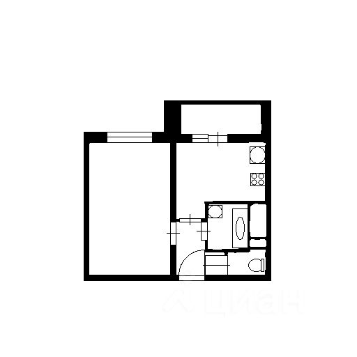 Планировка этой квартиры по данным Циан