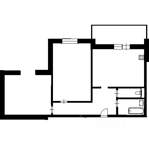 Планировка этой квартиры по данным Циан