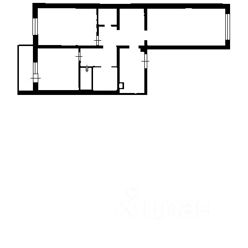 Планировка этой квартиры по данным Циан