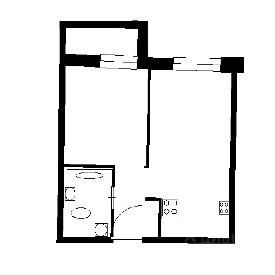 Планировка этой квартиры по данным Циан