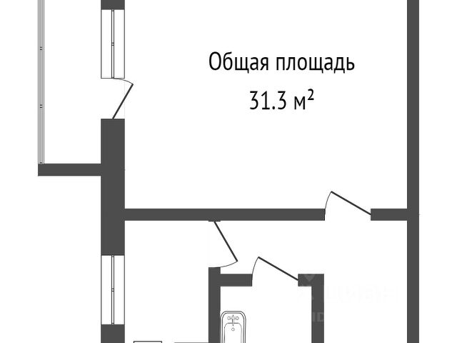 1-комн., 32 м², 4/5 этаж