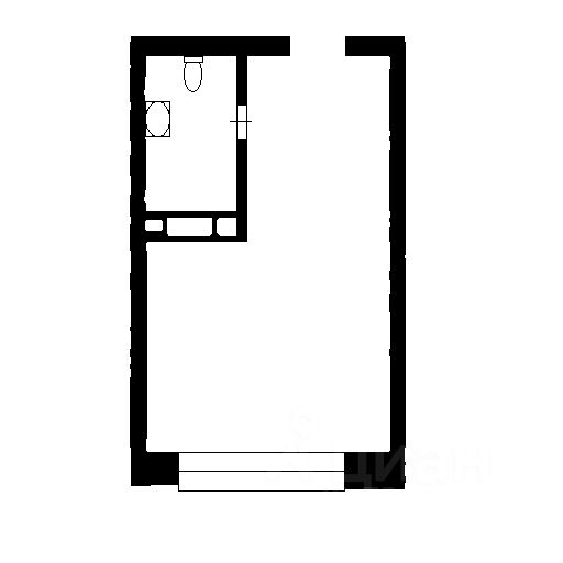 Планировка этой квартиры по данным Циан