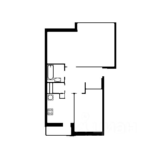 Планировка этой квартиры по данным Циан