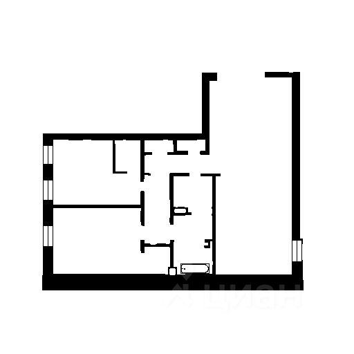 Планировка этой квартиры по данным Циан