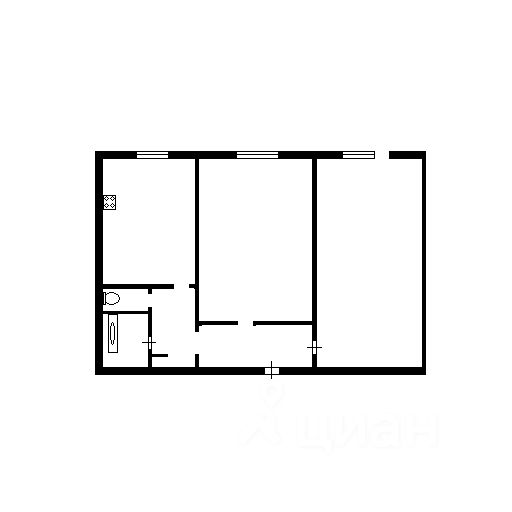 Планировка этой квартиры по данным Циан