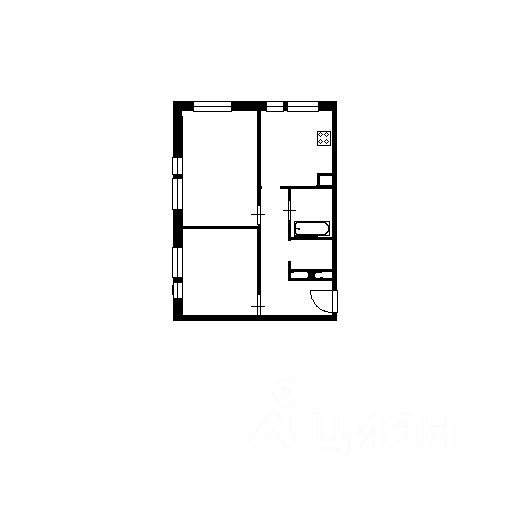 Планировка этой квартиры по данным Циан