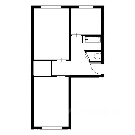 Планировка этой квартиры по данным Циан