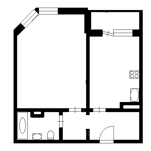 Планировка этой квартиры по данным Циан