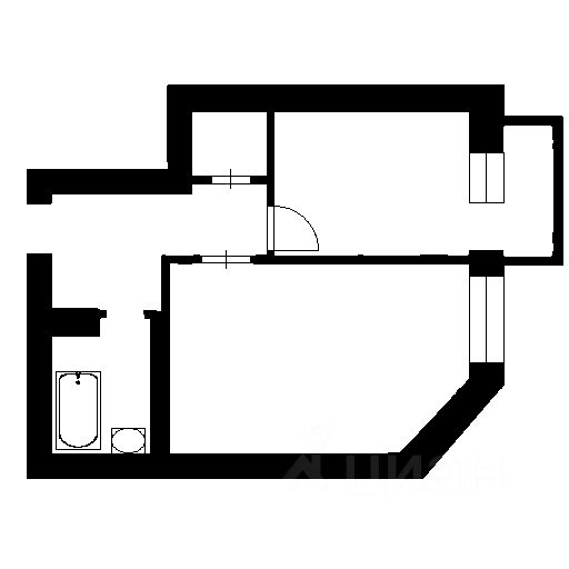 Планировка этой квартиры по данным Циан