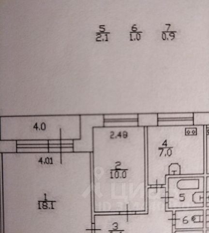2-комн., 45,1 м², 2/9 этаж