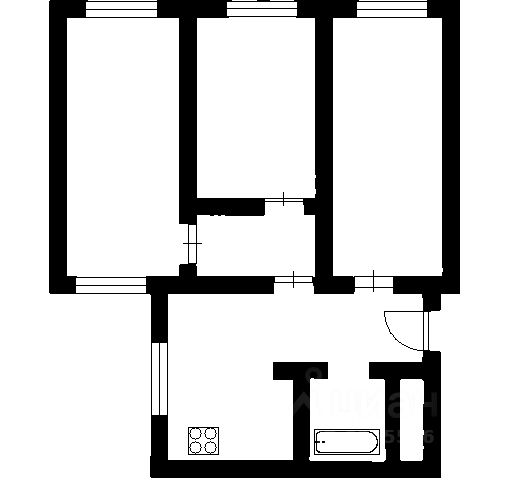 3-комн., 72 м², 4/12 этаж