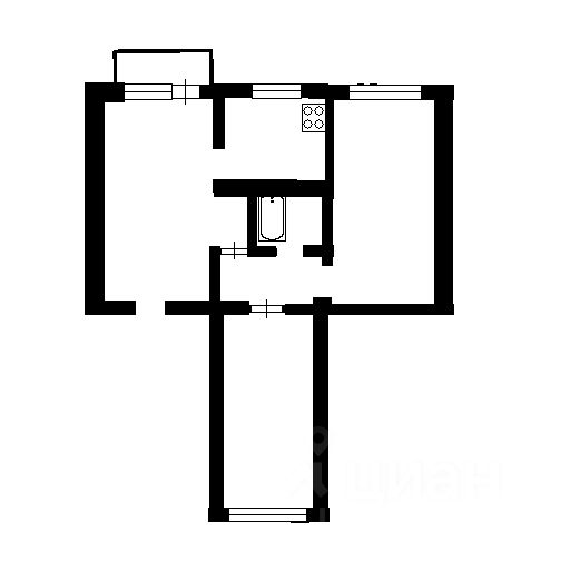 Планировка этой квартиры по данным Циан