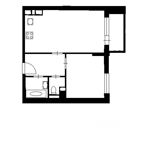 Планировка этой квартиры по данным Циан