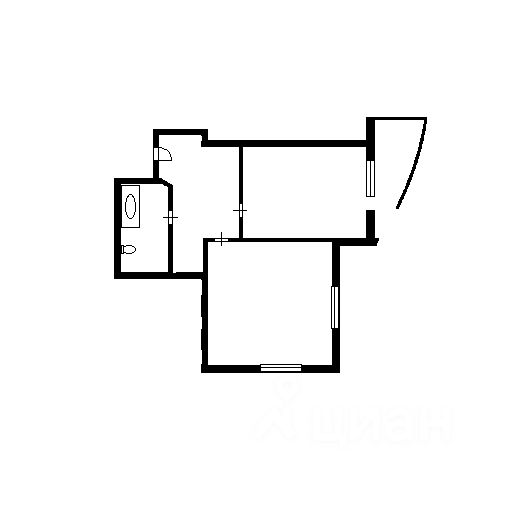 Планировка этой квартиры по данным Циан