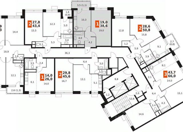 1-комн., 38,5 м², 10/22 этаж