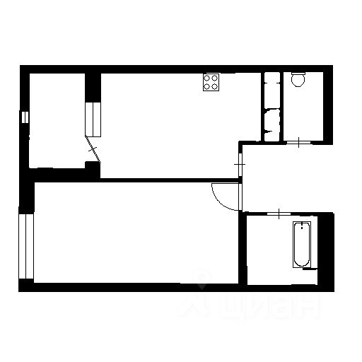 Планировка этой квартиры по данным Циан