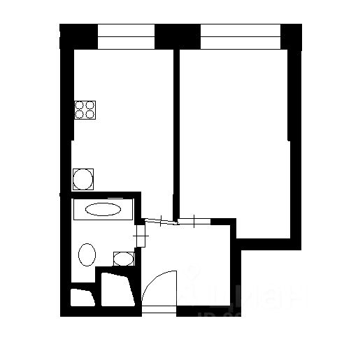 Планировка этой квартиры по данным Циан