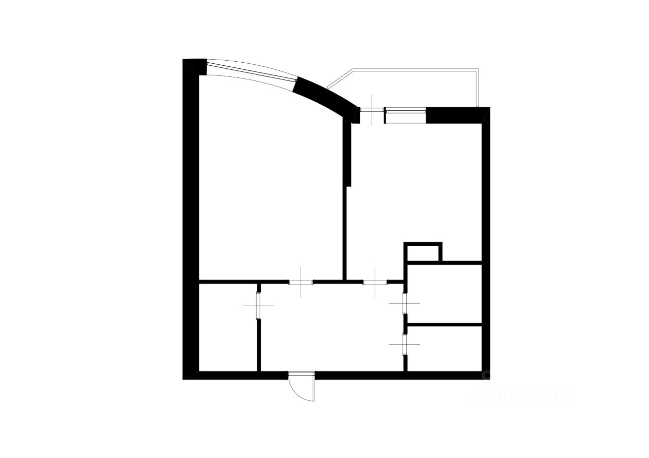Планировка этой квартиры по данным Циан