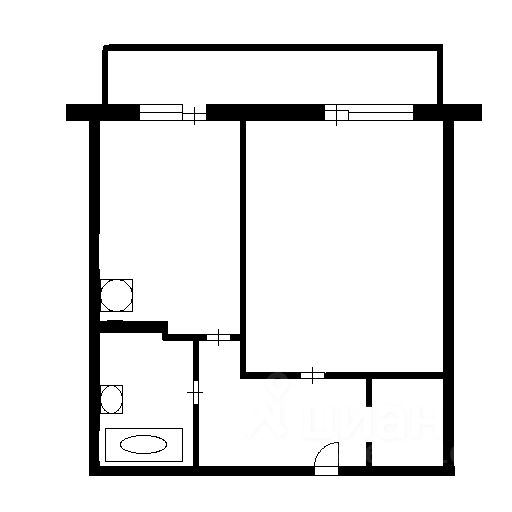 Планировка этой квартиры по данным Циан