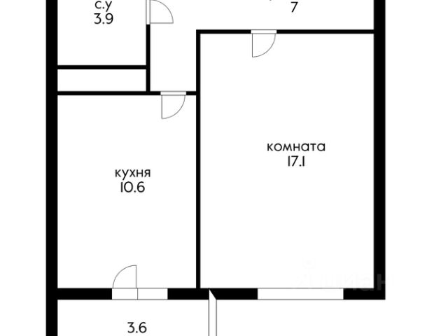 1-комн., 38 м², 12/17 этаж