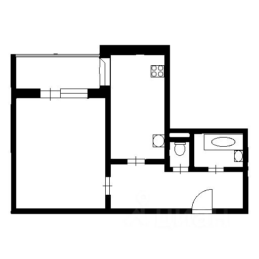 Планировка этой квартиры по данным Циан