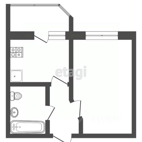 1-комн., 45 м², 8/21 этаж