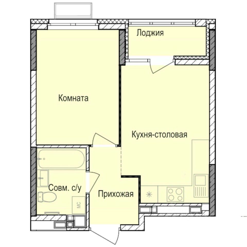 1-комн.кв., 35 м², 9/17 этаж