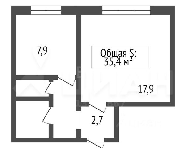 1-комн., 35 м², 14/22 этаж