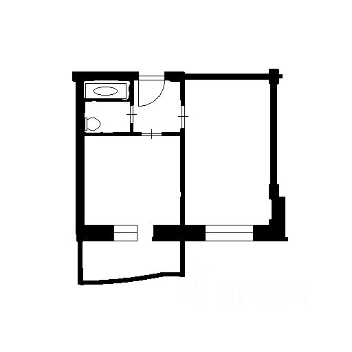 Планировка этой квартиры по данным Циан