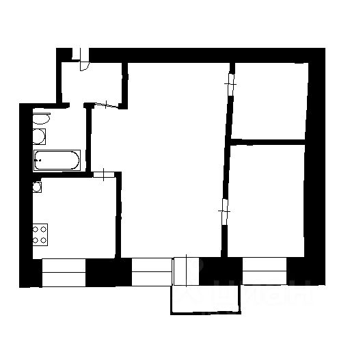 Планировка этой квартиры по данным Циан