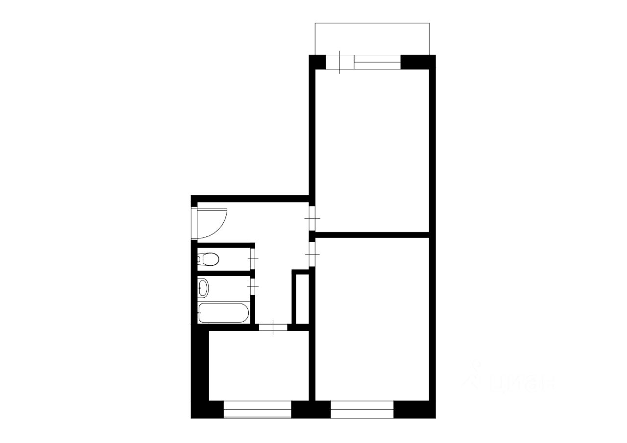 Планировка этой квартиры по данным Циан