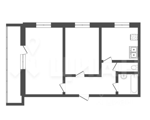 2-комн., 54 м², 5/16 этаж
