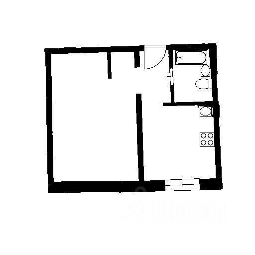 Планировка этой квартиры по данным Циан