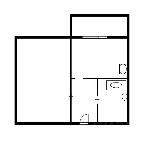 Планировка этой квартиры по данным Циан