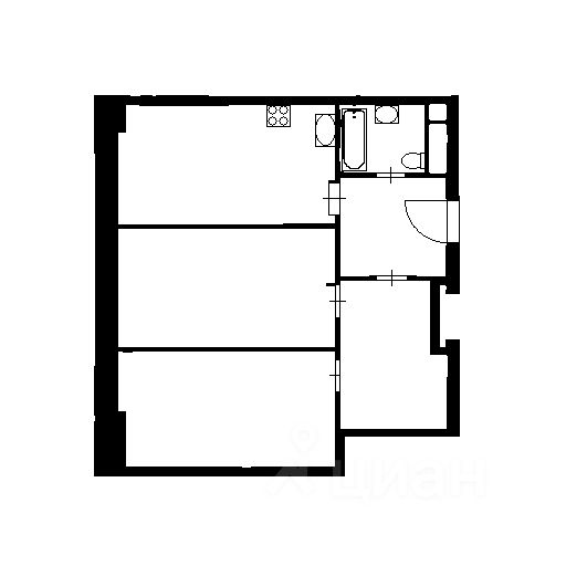 Планировка этой квартиры по данным Циан