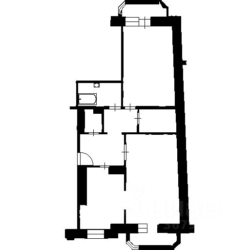 Планировка этой квартиры по данным Циан