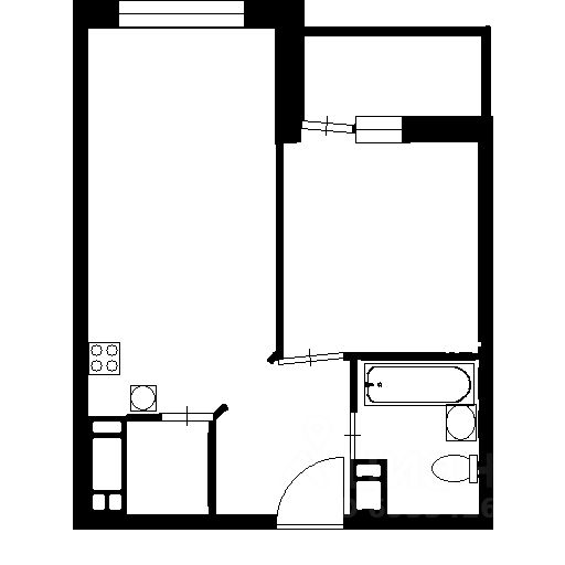 Планировка этой квартиры по данным Циан