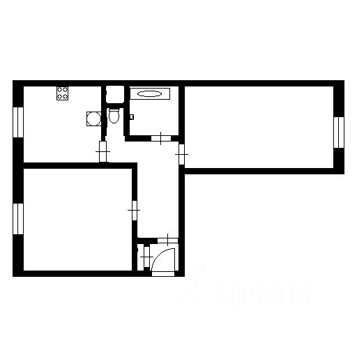 Планировка этой квартиры по данным Циан
