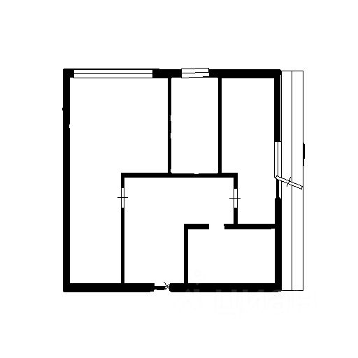 Планировка этой квартиры по данным Циан