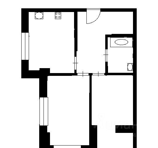 2-комн., 44,8 м², 4/5 этаж