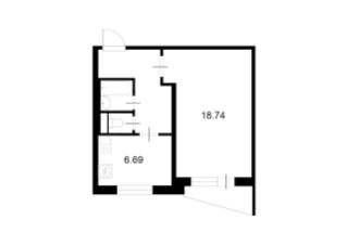 1-комн.кв., 35 м², этаж 2