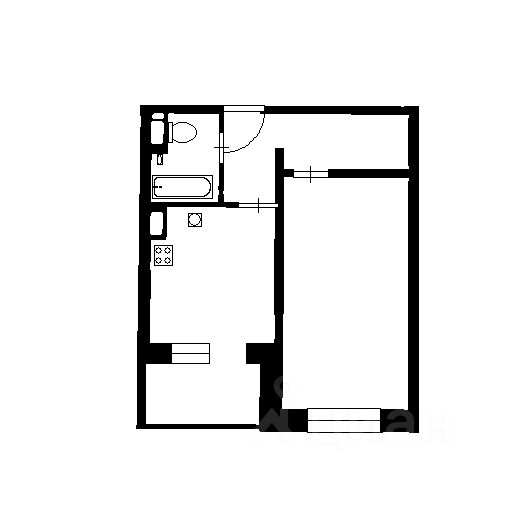 Планировка этой квартиры по данным Циан