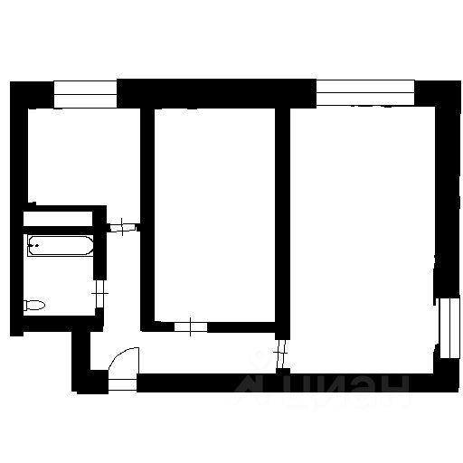 Планировка этой квартиры по данным Циан