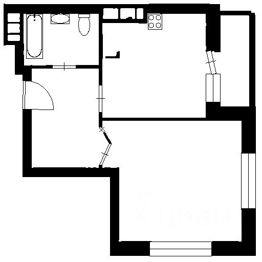 Планировка этой квартиры по данным Циан