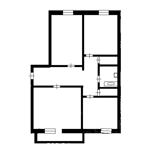 Планировка этой квартиры по данным Циан