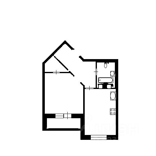 Планировка этой квартиры по данным Циан