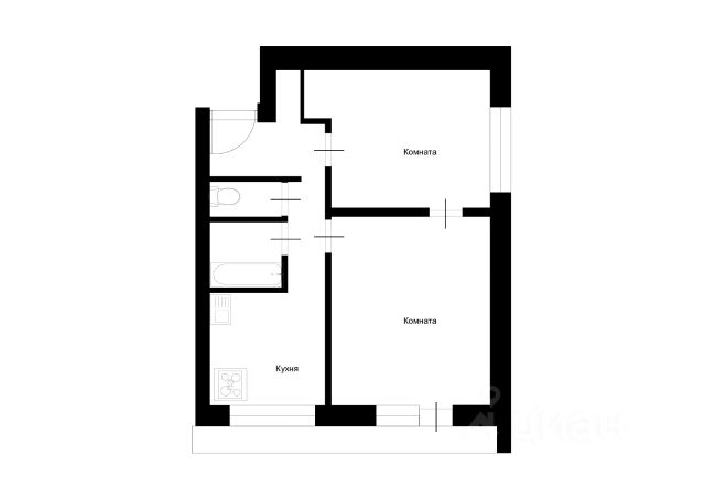 2-комн., 45 м², 12/14 этаж