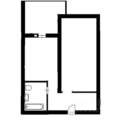 Планировка этой квартиры по данным Циан