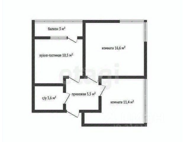 2-комн., 47,7 м², 12/16 этаж
